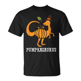 Pumpkasaurus Pumpkin Dinosaur Halloween Thanksgiving T-shirt - Thegiftio UK