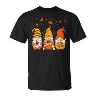 Pumpkin Gnomes Fall Autumn Cute Halloween Thanksgiving V10 T-shirt - Thegiftio UK