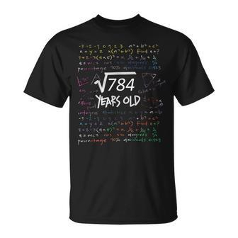 Quadratwurzel Of 784 28 Geburtstag 28 Jahre Alt Mathematik T-Shirt - Seseable