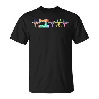 Quilter Sewing Heartbeat For Quilting Lover Mm Unisex T-Shirt | Mazezy