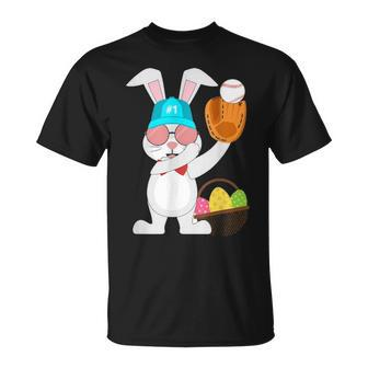 Rabbit Baseball Easter Bunny 2021 For Kids Youth Boys Girls Unisex T-Shirt - Seseable