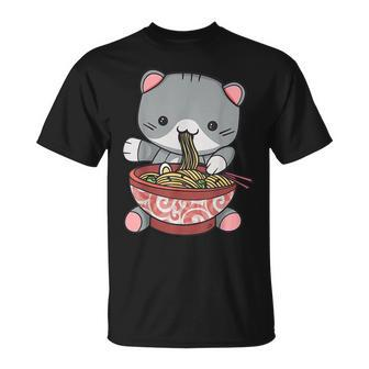 Ramen Cat Japanese Kawaii Anime Lover T-shirt - Thegiftio UK