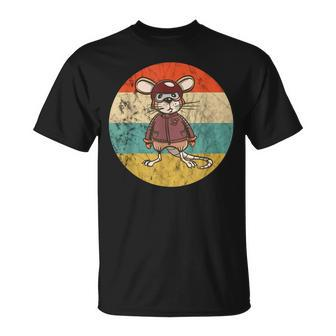 Rattenpilot Retro T-Shirt, Vintage Look für Rattenliebhaber - Seseable