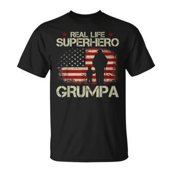 Real Life Superhero Grumpa Gift For Grandpa Gift For Mens Unisex T-Shirt | Mazezy