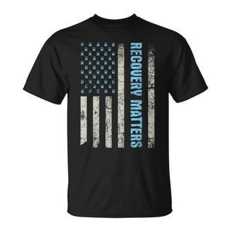 Recovery Matters - Sobriety Anniversary Sober Aa Na Unisex T-Shirt | Mazezy