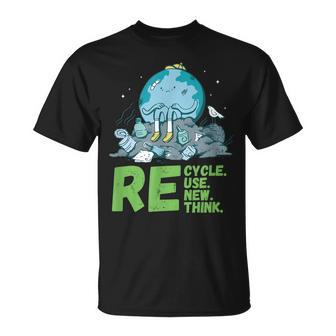 Recycle Reuse Renew Rethink Earth Day 2023 Activism Unisex T-Shirt | Mazezy
