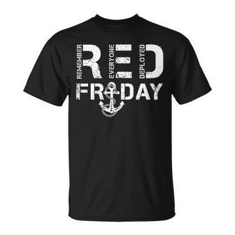 Red Friday Military Shirts Support Navy Soldiers T-Shirt Unisex T-Shirt | Mazezy