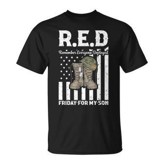 Red Friday Military I Wear Red For My Son Remember Everyone T-Shirt - Seseable