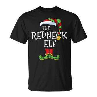 The Redneck Elf Matching Christmas Group Pajama T-shirt - Thegiftio UK
