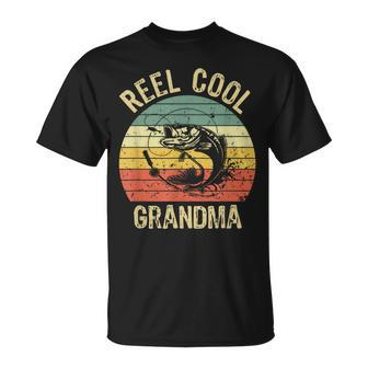 Reel Cool Grandma Fishing Gifts Women Fishing Lovers Retro Unisex T-Shirt | Mazezy UK