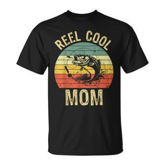 Reel Cool Mom Fishing Women Fishing Lovers Retro T-Shirt - Seseable