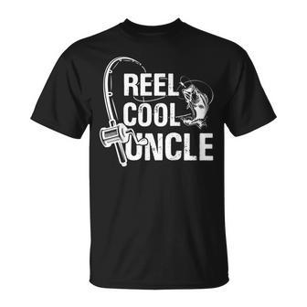 Reel Cool Uncle Fishing Daddy Fathers Day Shirt Unisex T-Shirt | Mazezy