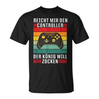 Reichet Mir Den Controller König Zocken I Konsole Gamer T-Shirt - Seseable