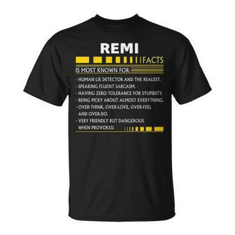 Remi Name Gift Remi Facts V2 Unisex T-Shirt - Seseable