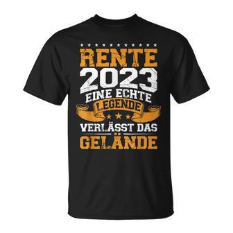 Rente 2023 Eine Echte Legende Verlässt Das Gelände V2 T-Shirt - Seseable