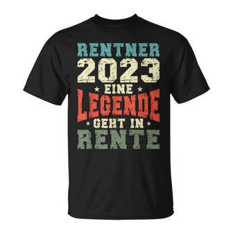 Rentner 2023 Rente Spruch Retro Vintage T-Shirt - Seseable