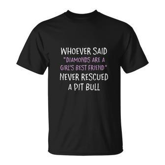 Rescue Dog Sarcastic Saying Pit Bull T-shirt - Thegiftio UK