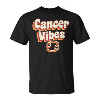 Retro Astrology June & July Birthday Cancer Zodiac Sign T-shirt - Seseable