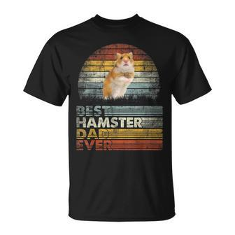 Retro Best Hamster Dad Ever Farm Pet Animals Lover T-Shirt - Seseable