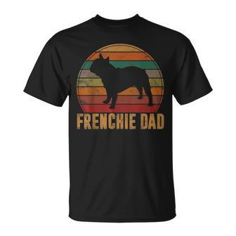 Retro French Bulldog Dad Dog Owner Pet Frenchie Father T-Shirt - Seseable