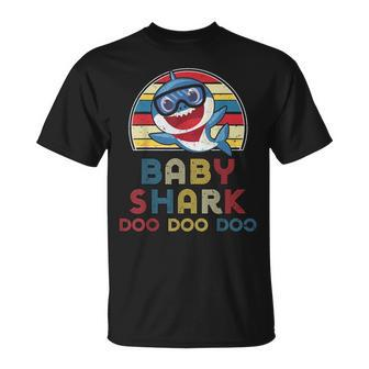 Retro Vintage Baby Sharks For Kids Boys T-Shirt - Seseable