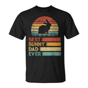 Retro Vintage Best Bunny Dad Ever Animals Lover T-Shirt - Seseable