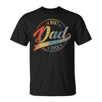 Retro Vintage Best Dad Ever Father Daddy Fathers Day T-shirt - Thegiftio UK