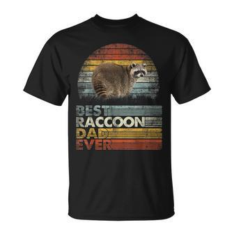 Retro Vintage Best Raccoon Dad Ever Animals Lover T-Shirt - Seseable