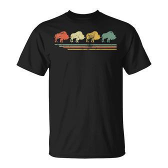 Retro Vintage Bison Lover Animal Gift For Father Day Unisex T-Shirt | Mazezy