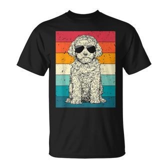 Retro Vintage Cavapoo With Sunglasses Doodle Dog Lovers T-Shirt - Seseable