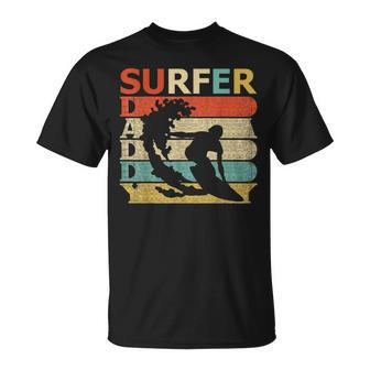 Retro Vintage Daddy Surfer Surfing Dad T-Shirt - Seseable
