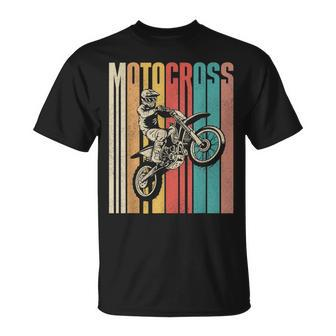 Retro Vintage Dirt Bike Mx Bike Rider Motocross T-Shirt - Seseable