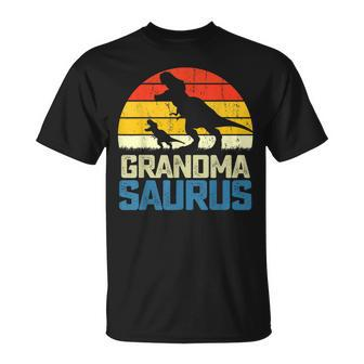 Retro Vintage Grandmasaurus Dinosaur Grandma Saurus Family Unisex T-Shirt | Mazezy
