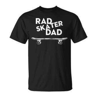 Retro Vintage Rad Skater Dad Skateboard T-Shirt - Seseable