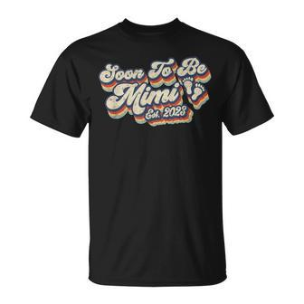 Retro Vintage Soon To Be Mimi 2023 New First Time Grandma T-Shirt - Seseable