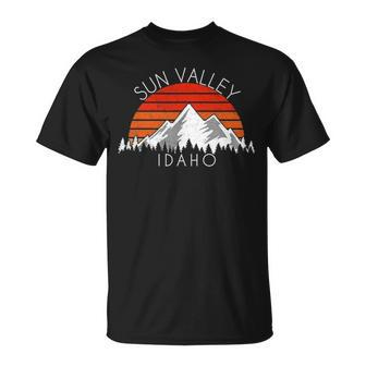 Retro Vintage Sun Valley Idaho Distressed Unisex T-Shirt - Seseable