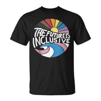 Retro Vintage The Future Is Inclusive Lgbt Gay Rights Pride Unisex T-Shirt | Mazezy