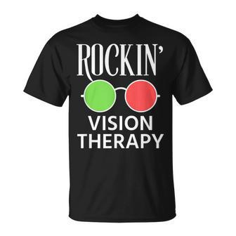 Rockin Vision Therapy Eye Optical Optician Optometry Glasses Unisex T-Shirt | Mazezy