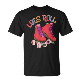 Lets Roll Skaten Rollschuhe Rennen Rollen Skaten 80Er T-Shirt - Seseable