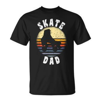 Mens Roller Skate Dad Vintage Rollerskate Father T-Shirt - Seseable
