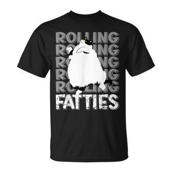 Rolling Fatties Cat Funny Cat Lover Outfit Cat Dad Cat Mom Unisex T-Shirt