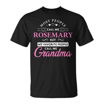 Rosemary Name Gift Personalized Grandma Unisex T-Shirt | Mazezy