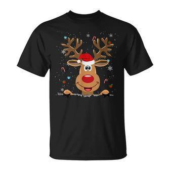 Rudolph Red Nose Reindeer Santa Christmas T-shirt - Thegiftio UK