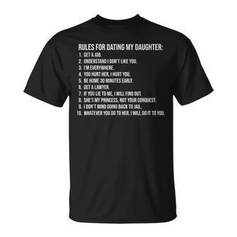 Rules For Dating My Daughter List Father Daddy Unisex T-Shirt | Mazezy AU
