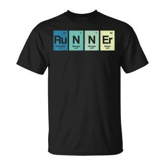 Runner Periodic Table Funy Marathon Runners Science T-shirt - Seseable