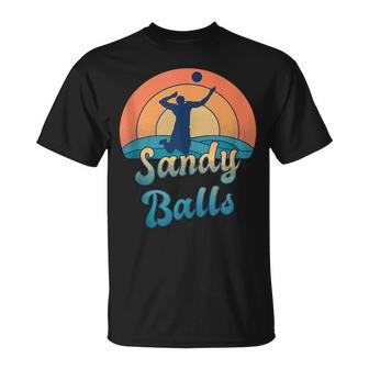 Sandy Balls For A Beach Volleyball Player Unisex T-Shirt | Mazezy