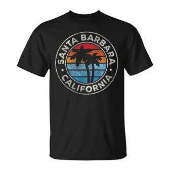 Santa Barbara California Ca Vintage Graphic Retro 70S Unisex T-Shirt | Mazezy