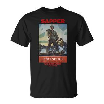 Sapper Army Combat Engineer Corps Veterans And Military T-Shirt - Seseable