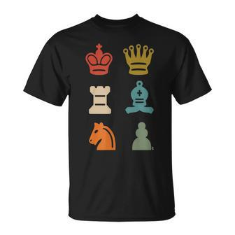 Schach Schachmatt Schachbrett Brettspiel Strategie Taktik T-Shirt - Seseable