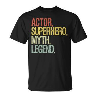 Schauspieler Superheld Mythos Legende Inspirierendes Zitat Schwarzes T-Shirt - Seseable